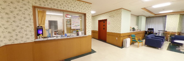 介護施設の広々とした受付エリア