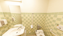 介護施設の手すり付きトイレ空間