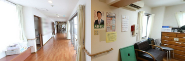 明るく広々とした受付空間