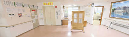 働く環境としての施設受付エリア