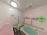 快適な入浴設備の部屋  