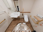 ゆったりした洗面室